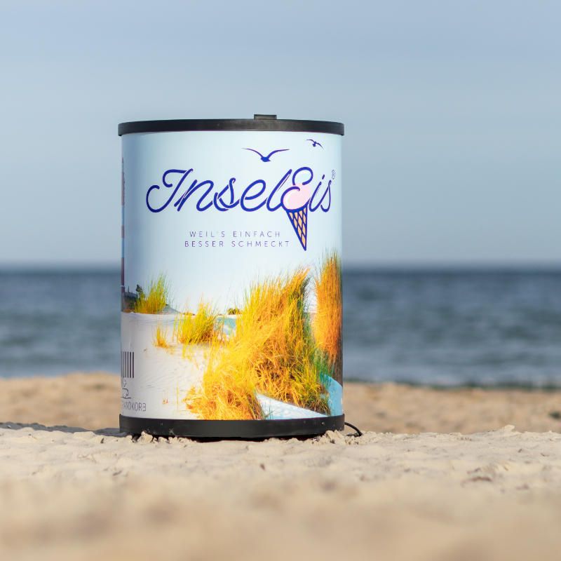 Inseleis in der Tiefkühltruhe